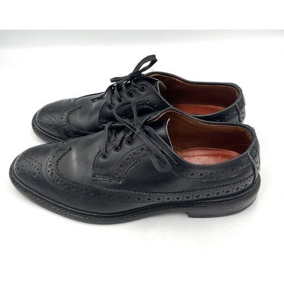 Allen Edmonds Men’s Regent Street Wingtip Brogue Oxford Dress Shoe Black Size 8D - Picture 1 of 12